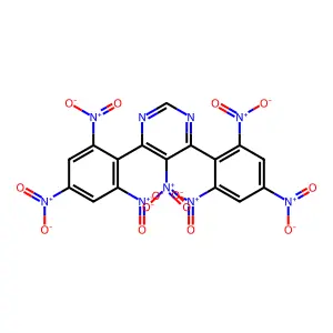 5-Nitro-4,6-bis(2,4,6-trinitrophenyl)pyrimidine structure