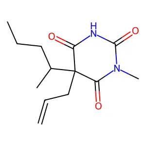 Barbituric acid, 5-allyl-1-methyl-5-(1-methylbutyl)- structure