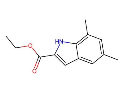 ethyl 5,7-dimethyl-1H-indole-2-carboxylate structure
