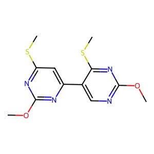 4,5'-Bipyrimidine, 2,2'-dimethoxy-4',6-bis(methylthio)- structure