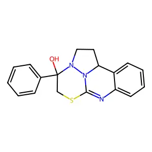 3-Phenyl-1,3,4,10b-tetrahydro-2H-5-thia-2a,6,10c-triazaaceanthrylen-3-ol structure