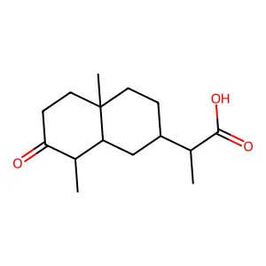 2-(4a,8-Dimethyl-7-oxo-1,2,3,4,5,6,8,8a-octahydronaphthalen-2-yl)propanoic acid structure