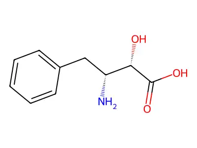 (2R,3R)-3-amino-2-hydroxy-4-phenylbutanoic acid structure