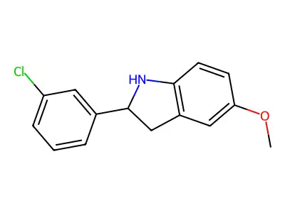 2-(3-Chlorophenyl)-5-methoxyindoline structure