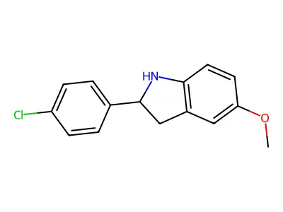 2-(4-Chlorophenyl)-5-methoxyindoline structure