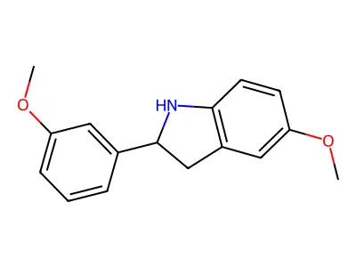 5-Methoxy-2-(3-methoxyphenyl)indoline structure