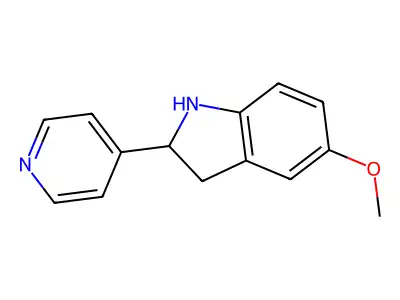 5-Methoxy-2-(pyridin-4-yl)indoline structure