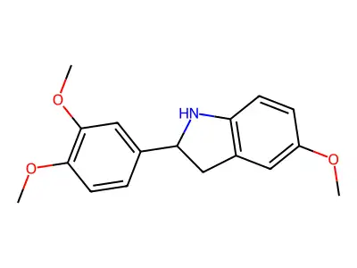 2-(3,4-Dimethoxyphenyl)-5-methoxyindoline structure