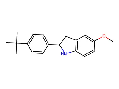 2-[4-(tert-Butyl)phenyl]-5-methoxyindoline structure