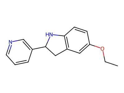 1H-Indole, 5-ethoxy-2,3-dihydro-2-(3-pyridinyl)- structure