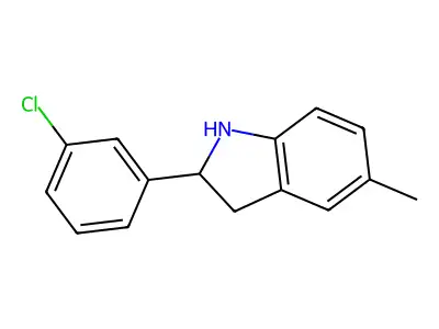 2-(3-Chlorophenyl)-5-methylindoline structure