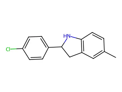 2-(4-Chlorophenyl)-5-methylindoline structure