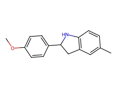 2-(4-Methoxyphenyl)-5-methylindoline structure