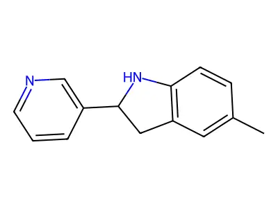5-Methyl-2-(pyridin-3-yl)indoline structure
