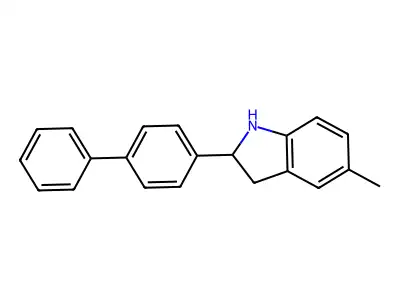 2-(4-Biphenylyl)-5-methylindoline structure
