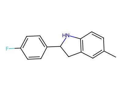 2-(4-Fluorophenyl)-5-methylindoline structure
