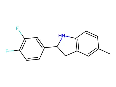2-(3,4-Difluorophenyl)-5-methylindoline structure