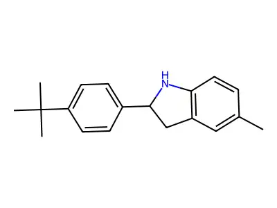 2-[4-(tert-Butyl)phenyl]-5-methylindoline structure