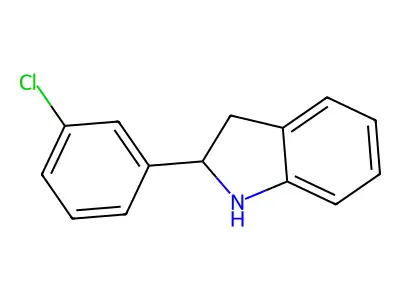 2-(3-Chlorophenyl)indoline structure