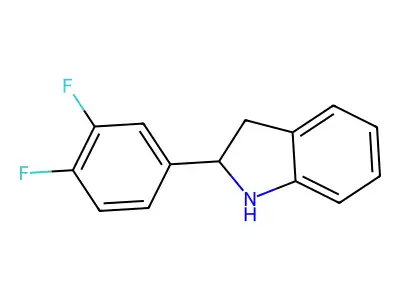 2-(3,4-Difluorophenyl)indoline structure