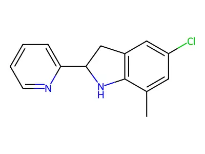 5-Chloro-7-methyl-2-(pyridin-2-yl)indoline structure