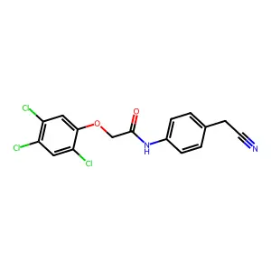 N-[4-(cyanomethyl)phenyl]-2-(2,4,5-trichlorophenoxy)acetamide structure