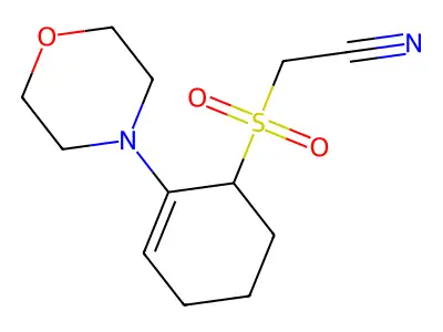 Acetonitrile, [[2-(4-morpholinyl)-2-cyclohexen-1-yl]sulfonyl]- structure