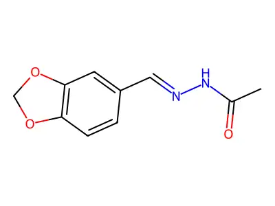 N-[(E)-1,3-benzodioxol-5-ylmethylideneamino]acetamide structure