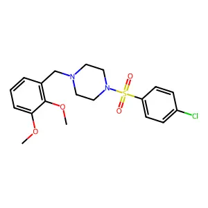 1-[(4-Chlorophenyl)sulfonyl]-4-(2,3-dimethoxybenzyl)piperazine structure