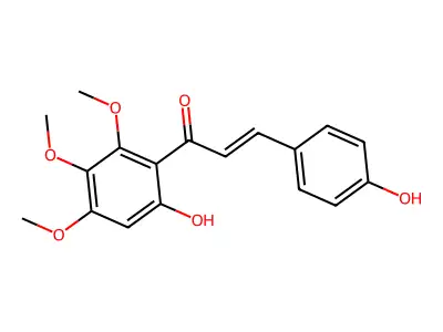4,2'-Dihydroxy-4',5',6'-trimethoxychalcone structure