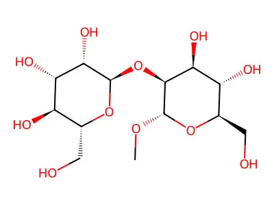 methyl 2-O-mannopyranosylmannopyranoside structure