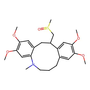 2,3,10,11-tetramethoxy-5-methyl-13-(methylsulfinylmethyl)-7,8,13,14-tetrahydro-6H-benzo[e][1]benzazecine structure