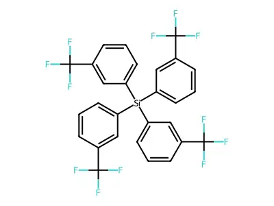 Tetrakis(3-(trifluoromethyl)phenyl)silane structure