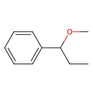 Benzene, (1-methoxypropyl)- structure