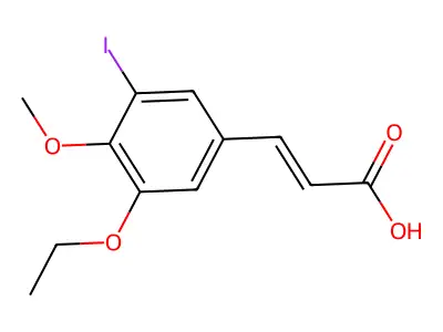 (2e)-3-(3-Ethoxy-5-iodo-4-methoxyphenyl)acrylic acid structure