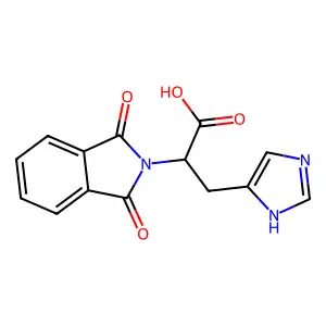 (S)-2-(1,3-Dioxoisoindolin-2-yl)-3-(1H-imidazol-4-yl)propanoicacid structure