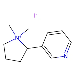 1,1-Dimethyl-2-(pyridin-3-yl)pyrrolidin-1-ium iodide structure