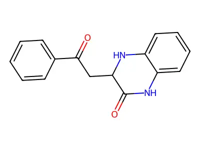 3-phenacyl-3,4-dihydro-1H-quinoxalin-2-one structure