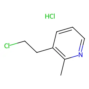 Pyridine, 3-(2-chloroethyl)-2-methyl-, hydrochloride (1:1) structure