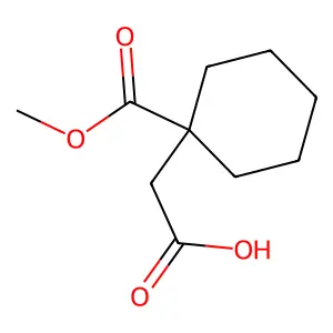[1-(Methoxycarbonyl)cyclohexyl]acetic acid structure
