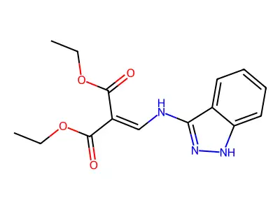 diethyl 2-[(1H-indazol-3-ylamino)methylene]malonate structure