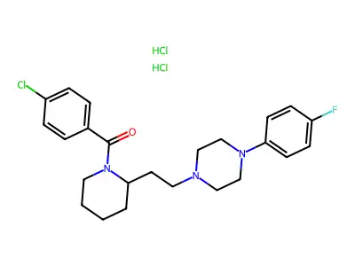 1-(4-Chlorobenzoyl)-2-(2-(4-(4-fluorophenyl)piperazinyl)ethyl)piperidine dihydrochloride structure