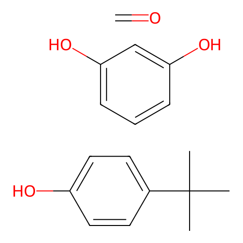 Benzene-1,3-diol;4-tert-butylphenol;formaldehyde structure