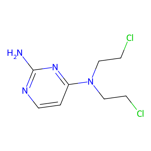 4-N,4-N-bis(2-chloroethyl)pyrimidine-2,4-diamine structure