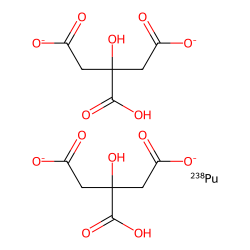 Plutonium-238 citrate structure