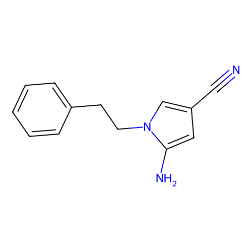 5-Amino-1-(2-phenylethyl)-1H-pyrrole-3-carbonitrile structure
