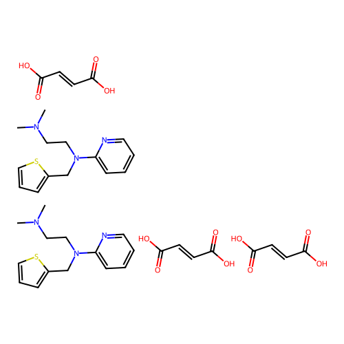 Methapyrilene fumarate structure