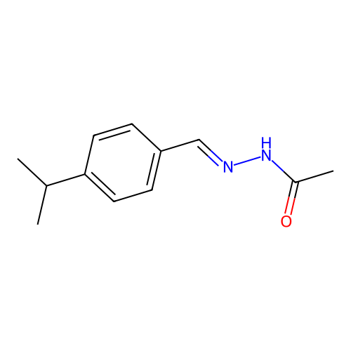N-[(4-propan-2-ylphenyl)methylideneamino]acetamide structure