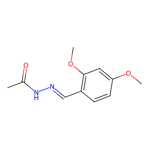 N-[(2,4-dimethoxyphenyl)methylideneamino]acetamide structure