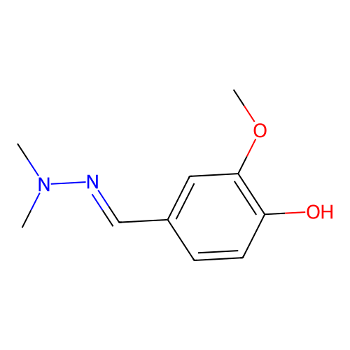 4-[(Dimethylhydrazinylidene)methyl]-2-methoxyphenol structure